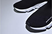 Balenciaga Speed Trainer Triple Black And White Shoes - 2