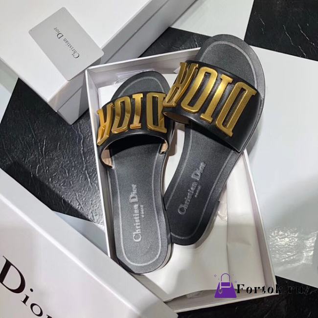 Dior Slippers Black - 1