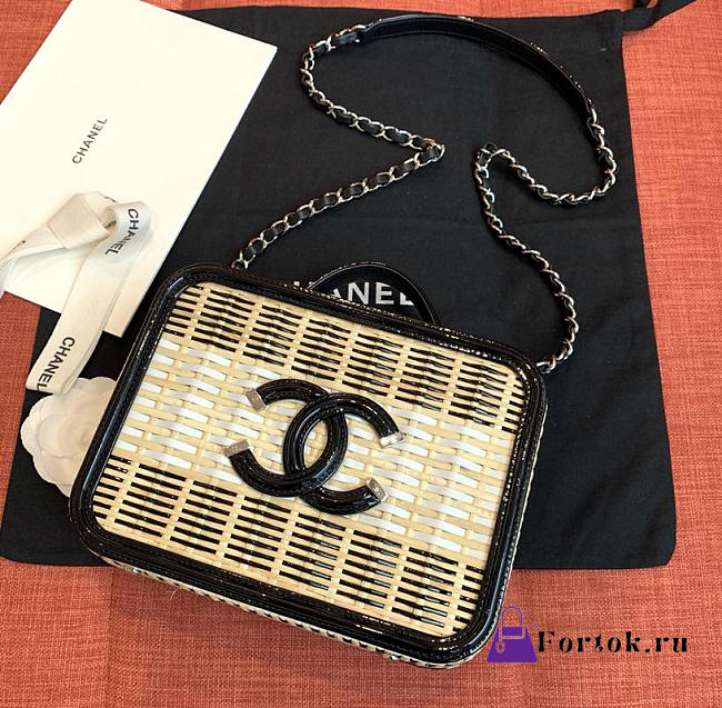 Chanel New Rattan Cowhide Makeup Bag - 1