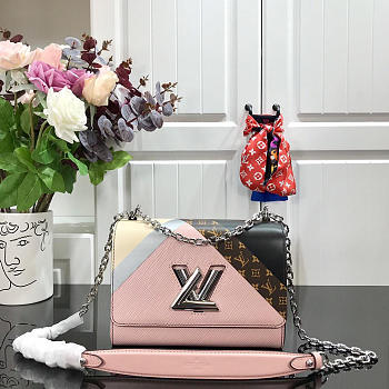 LOUIS VUITTON Twist Handbag Pink 23cm