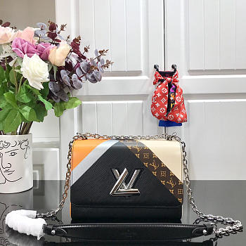 LOUIS VUITTON Twist Handbag Black 23cm