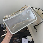 Chanel Transparent Ppearl Sand Bag White 25cm - 5