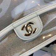 Chanel Transparent Ppearl Sand Bag White 25cm - 3