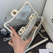 Chanel Transparent Ppearl Sand Bag White 25cm - 4