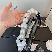 Chanel Transparent Pearl Sand Bag Black 25cm - 6