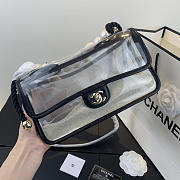 Chanel Transparent Pearl Sand Bag Black 25cm - 4