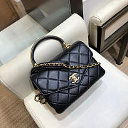 Chanel Calfskin Handbag Shoulderbag Black 19cm - 1