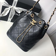 Chanel BACKPACK Black Bucket Bag 26cm - 5