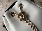 Chanel Pull Rope Bucket Bag White 22cm - 2