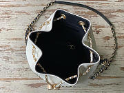 Chanel Pull Rope Bucket Bag White 22cm - 3