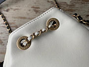 Chanel Pull Rope Bucket Bag White 22cm - 6