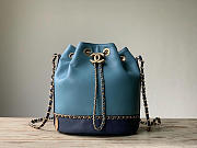Chanel Pull Rope Bucket Bag Blue 22cm - 1