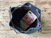 Chanel Pull Rope Bucket Bag Blue 22cm - 6