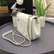 Chanel New Sheepskin Small Square Bag White - 6