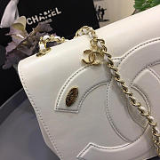 Chanel New Sheepskin Small Square Bag White - 3