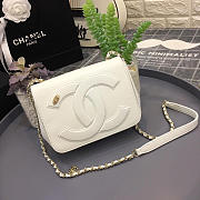 Chanel New Sheepskin Small Square Bag White - 5