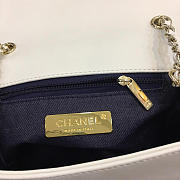 Chanel New Sheepskin Small Square Bag White - 2