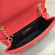 Chanel New Sheepskin Small Square Bag Red - 3