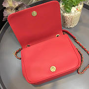 Chanel New Sheepskin Small Square Bag Red - 4