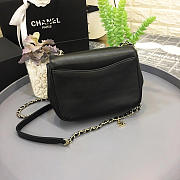 Chanel New Sheepskin Small Square Bag Black - 4