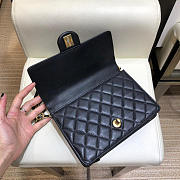 Chanel Flap Bag Pearl Lambskin Black AS0585 21cm  - 6