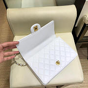 Chanel Flap Bag Pearl Lambskin White AS0585 21cm - 5