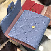 Chanel Purse Clutch Caviar Gold Buckle Blue and Pink - 6