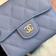 Chanel Purse Clutch Caviar Gold Buckle Blue and Pink - 3