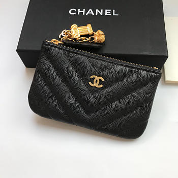 Chanel New Series Wallet Black 82365 9.5cm