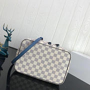 LOUIS VUITTON Monogram Canvas Calfskin Bag Blue 26cm  - 4