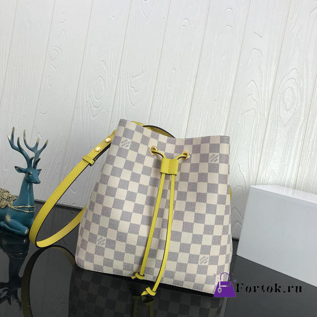 LOUIS VUITTON Monogram Canvas Calfskin Bucket Bag 26cm  - 1