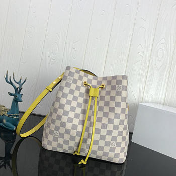 LOUIS VUITTON Monogram Canvas Calfskin Bucket Bag 26cm 