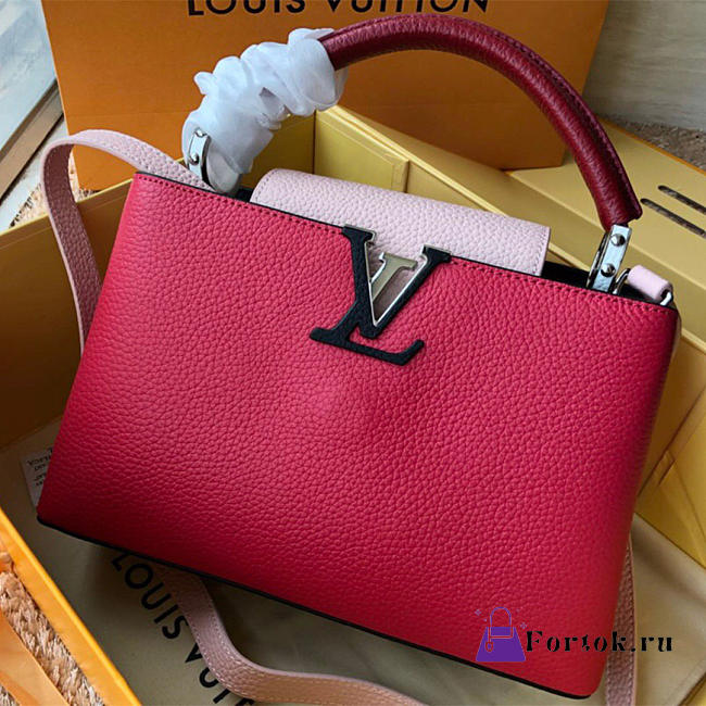 LOUIS VUITTON Full Leather M94519 Rose Red With Red - 1