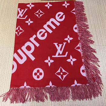 Louis Vuitton Supreme Scarf RED 3089
