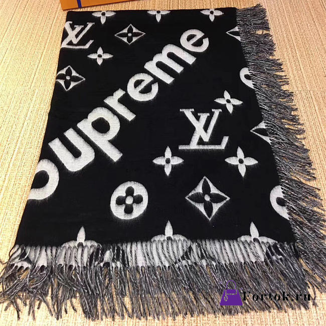 Louis Vuitton Supreme Scarf Black  - 1