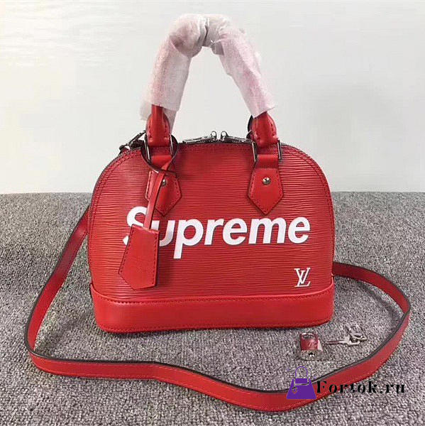 Louis Vuitton Supreme domed satchelv Red M40301 3008 - 1
