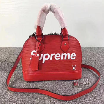 Louis Vuitton Supreme domed satchelv Red M40301 3008