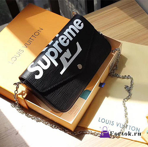 Louis Vuitton Supreme Wallet Clutch Bag Black 61276 3003 - 1