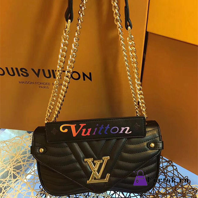 LOUIS VUITTON NEW WAVE CHAIN BAG MM M51498 25cm  - 1