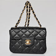 CHANEL Lambskin Leather Flap Bag With Gold Hardware Black - 1