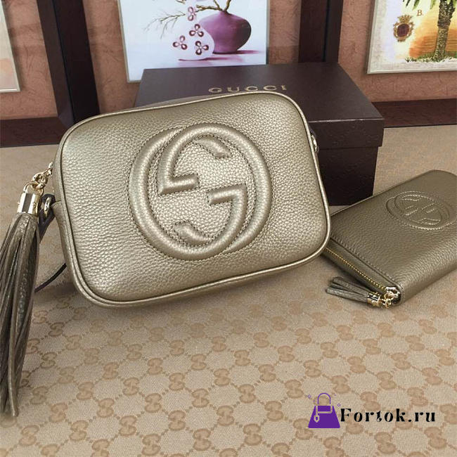 Gucci Soho Disco Leather Bag Golden Z2361 21cm - 1