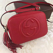 Gucci Soho Disco Leather Bag Red Z2362 21cm - 1