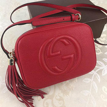 Gucci Soho Disco Leather Bag Red Z2362 21cm