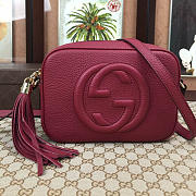 Gucci Soho Disco Leather Bag Red Wine Z2363 21cm - 1