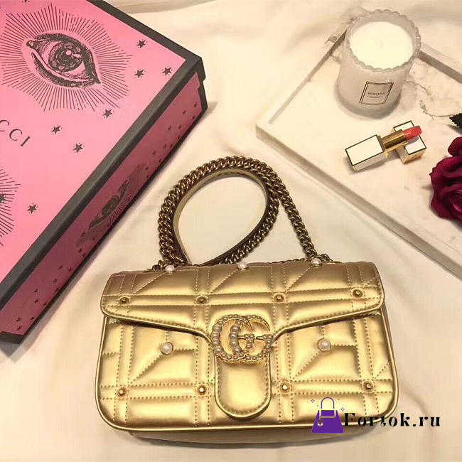 Gucci Marmont Bag Gold 2636 26cm - 1