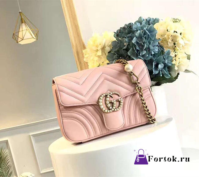 Gucci Marmont Bag Pink 2638 - 1