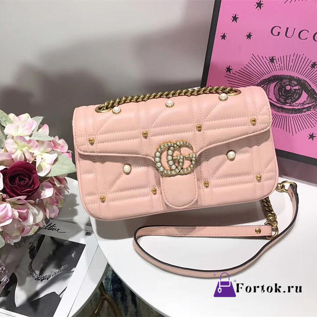 Gucci Marmont Bag Pink 2650 26cm - 1