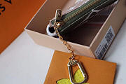 LOUIS VUITTON Small Printed Wallet Green 12cm  - 4