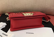 Chanel Leboy Chain Bag Braided Vertical Red - 3