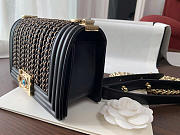 Chanel Leboy Chain bag Braided vertical Black - 3